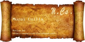 Muzsi Csilla névjegykártya