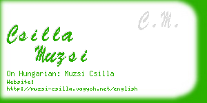 csilla muzsi business card